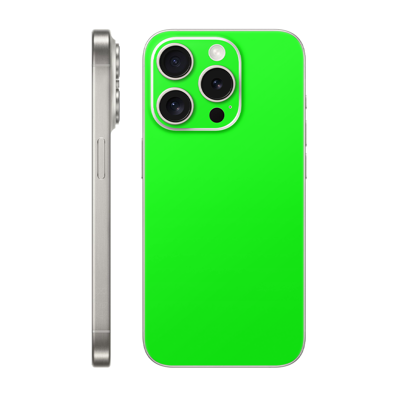 iPhone 15 Pro back Only Without Logo neon green