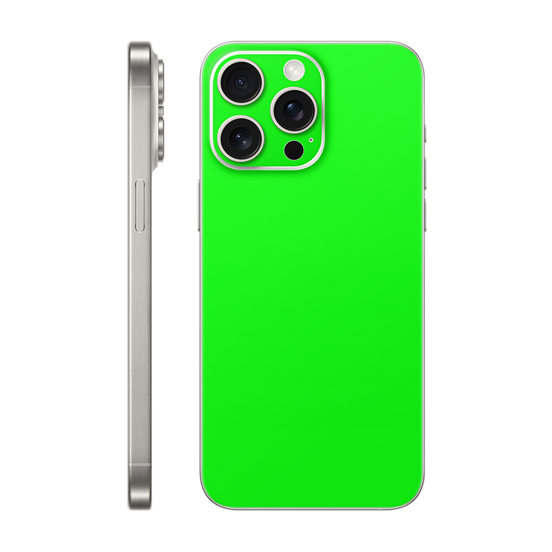 iPhone 15 Pro max back only Without Logo neon green