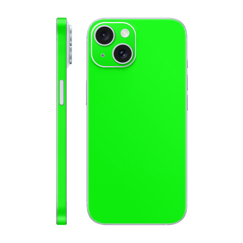 iPhone 15 back + frame Without Logo neon green