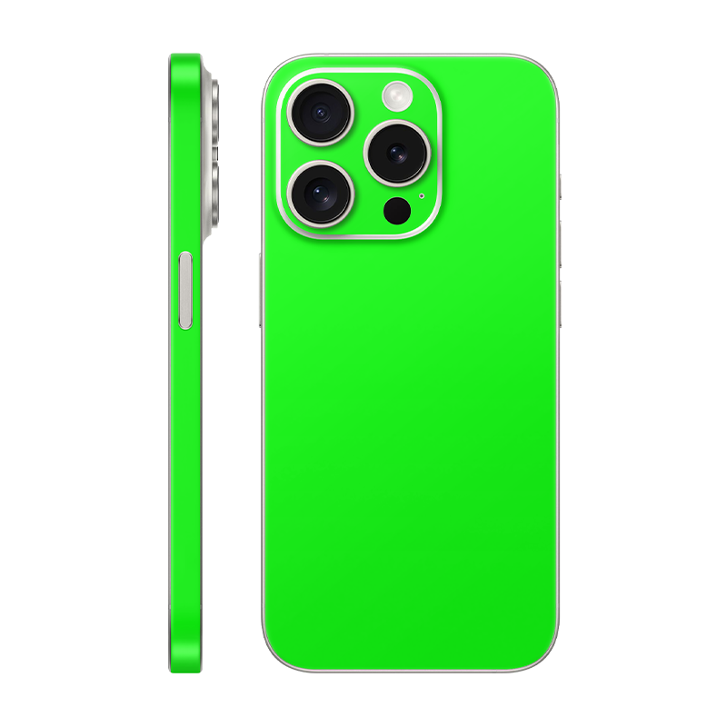 iPhone 15 Pro back + frame Without Logo neon green