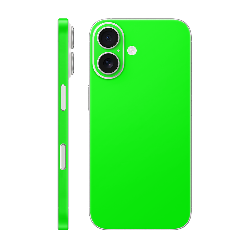 iPhone 16 back + frame Without Logo neon green