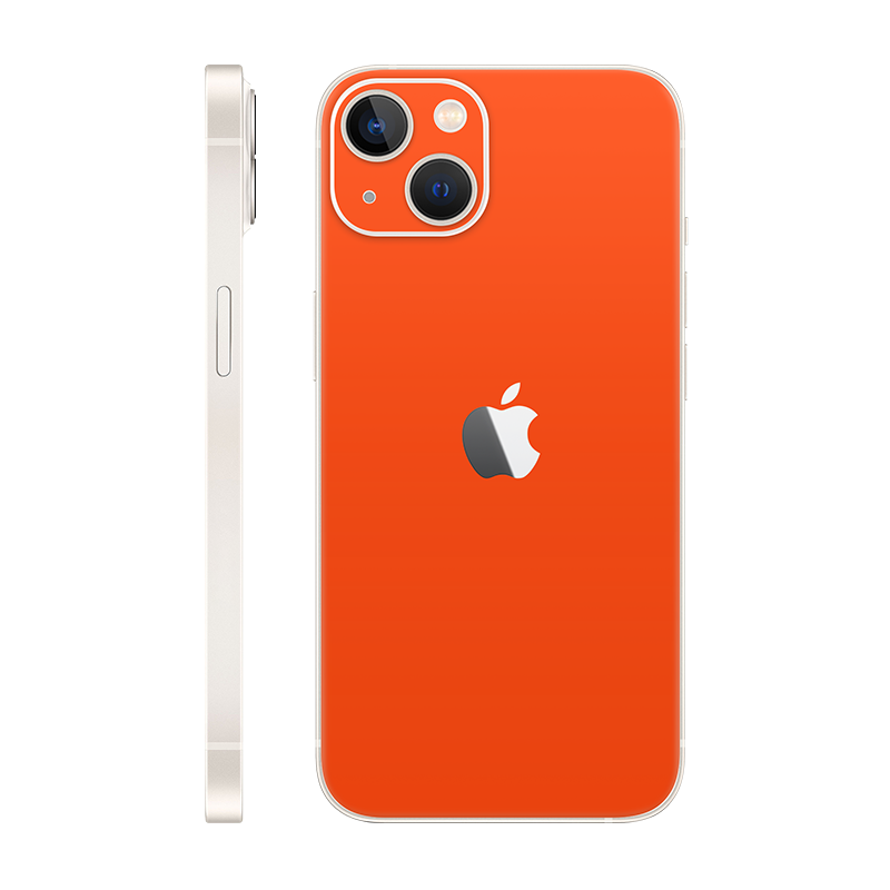 iPhone 13 back only With Logo neon orange