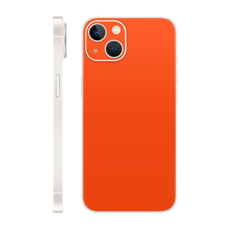 iPhone 13 back only Without Logo neon orange
