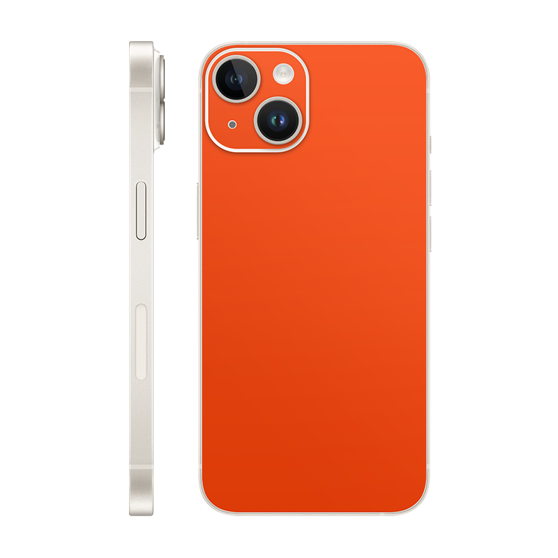 iPhone 14 back only Without Logo neon orange