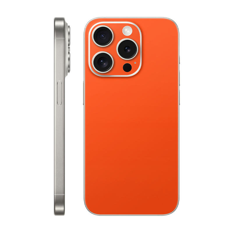 iPhone 15 Pro back Only Without Logo neon orange