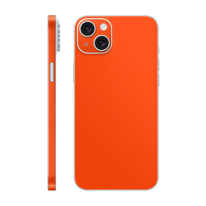 iPhone 15 plus back + frame Without Logo neon orange