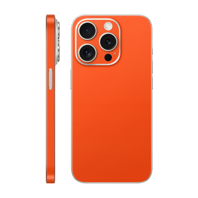 iPhone 15 Pro back + frame Without Logo neon Orange
