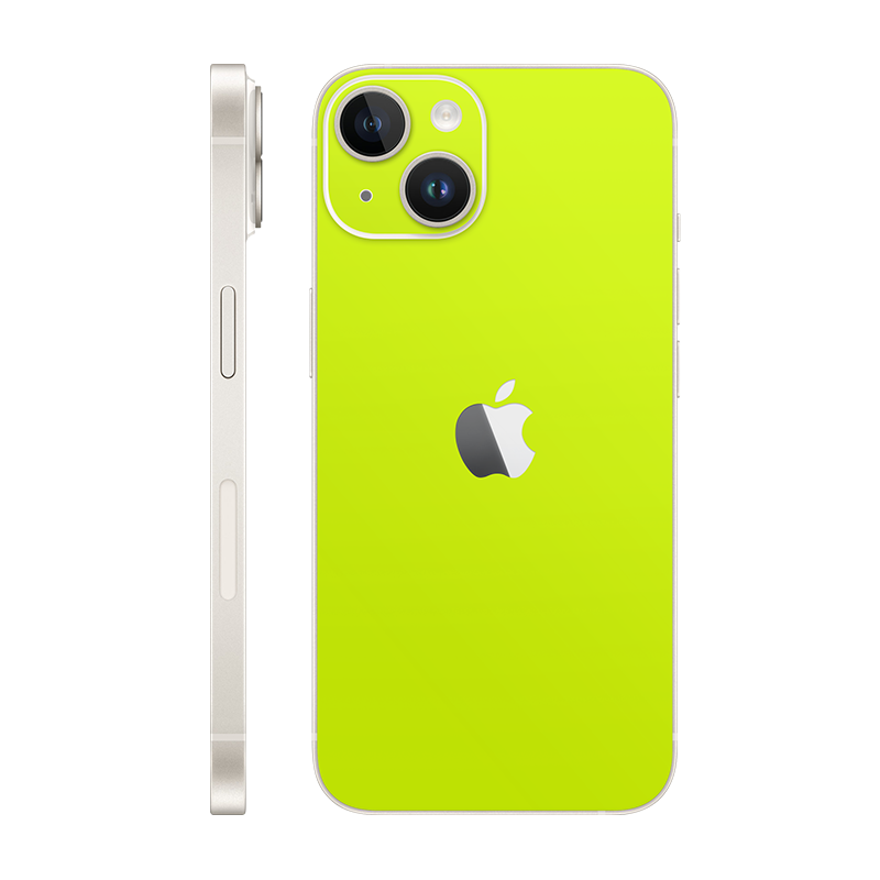 iPhone 14 plus back only With Logo neon yellow