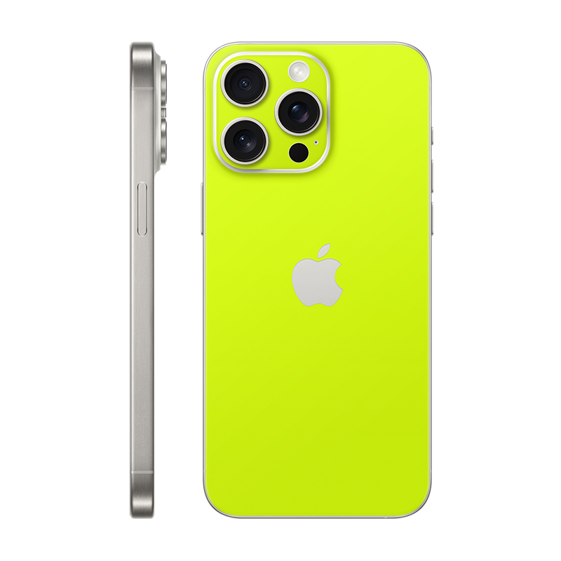 iPhone 15 Pro max back only With Logo neon yellow