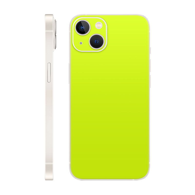 iPhone 13 back only Without Logo neon yellow