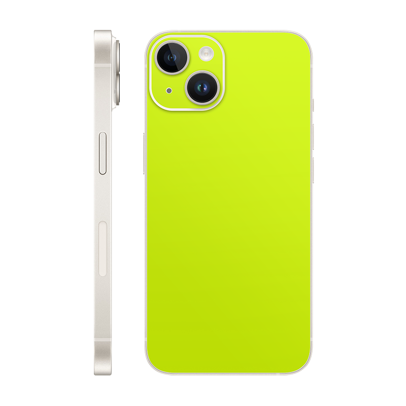 iPhone 14 back only Without Logo neon yellow