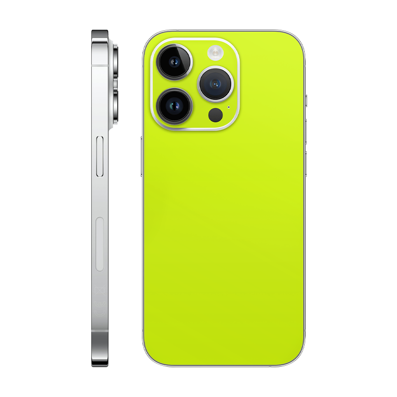 iPhone 14 pro back only without Logo neon yellow