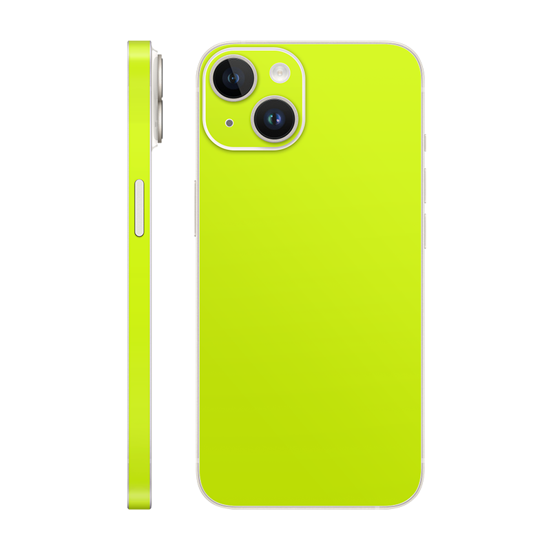 iPhone 14 back + frame Without Logo neon yellow