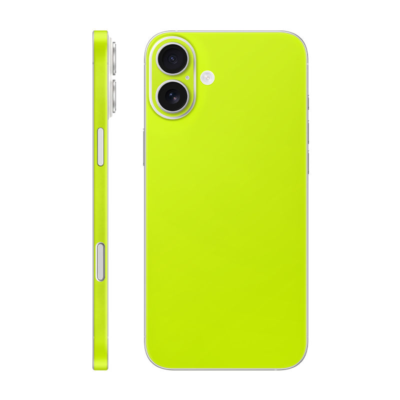 iPhone 16e back + frame Without Logo neon yellow