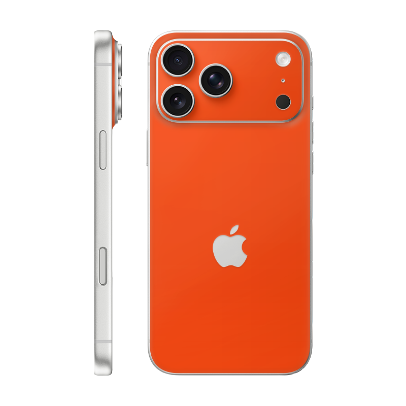 iPhone 17 Pro Max back only With Logo Neon Orange