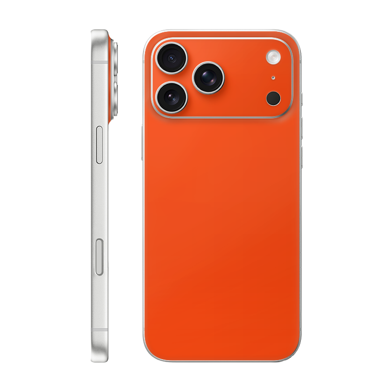 iPhone 17 Pro Max back only Without Logo Neon Orange