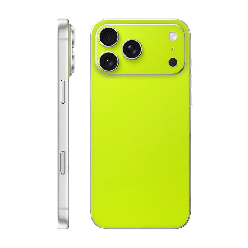 iPhone 17 Pro Max back only Without Logo Neon Yellow