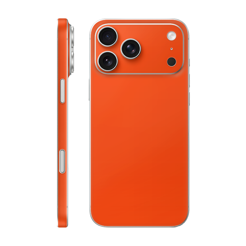 iPhone 17 Pro Max back + frame Without Logo Neon Orange