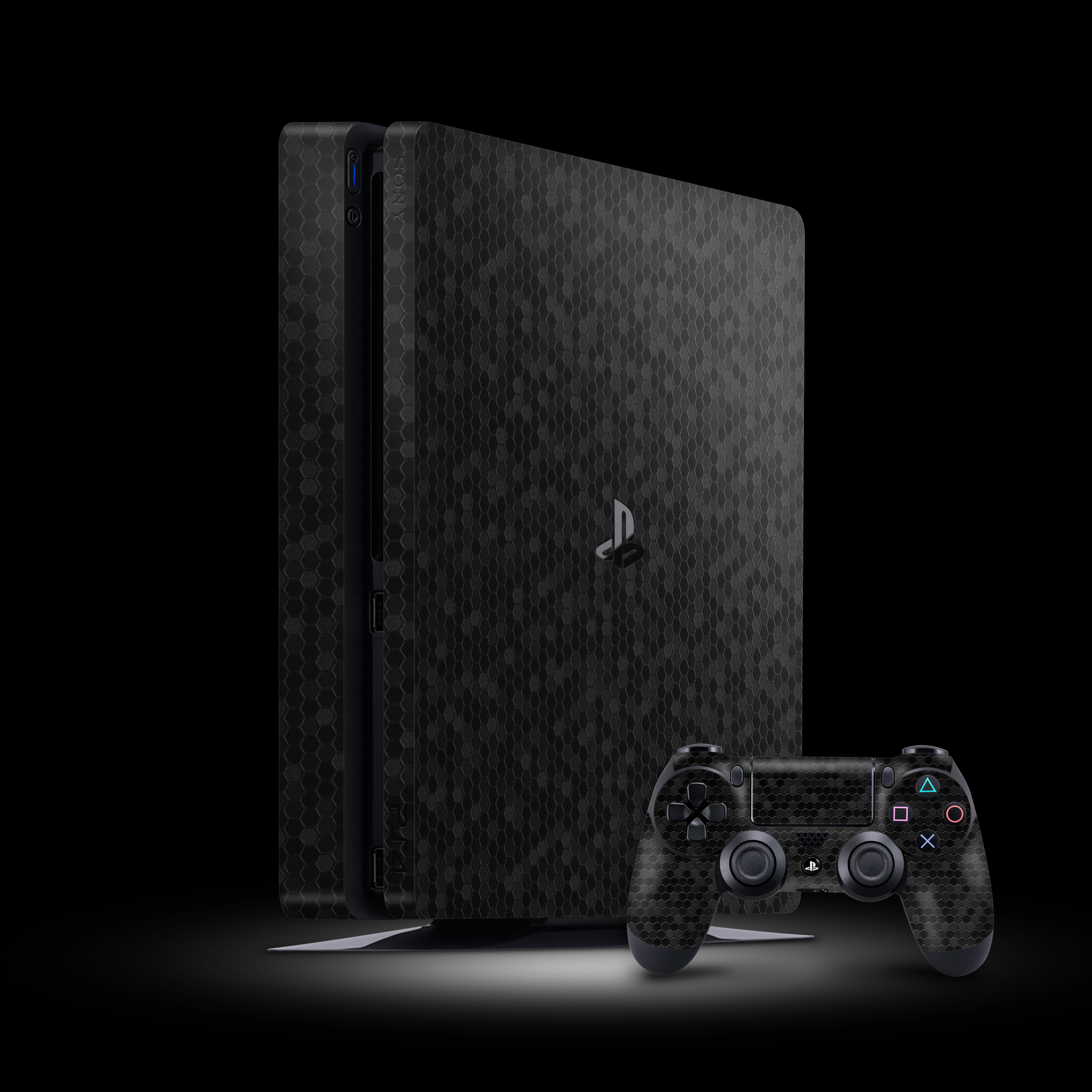 Black Honeycomb (PlayStation 4 Slim Skin)