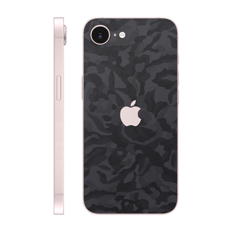 iPhone 17e back only With Logo black camo