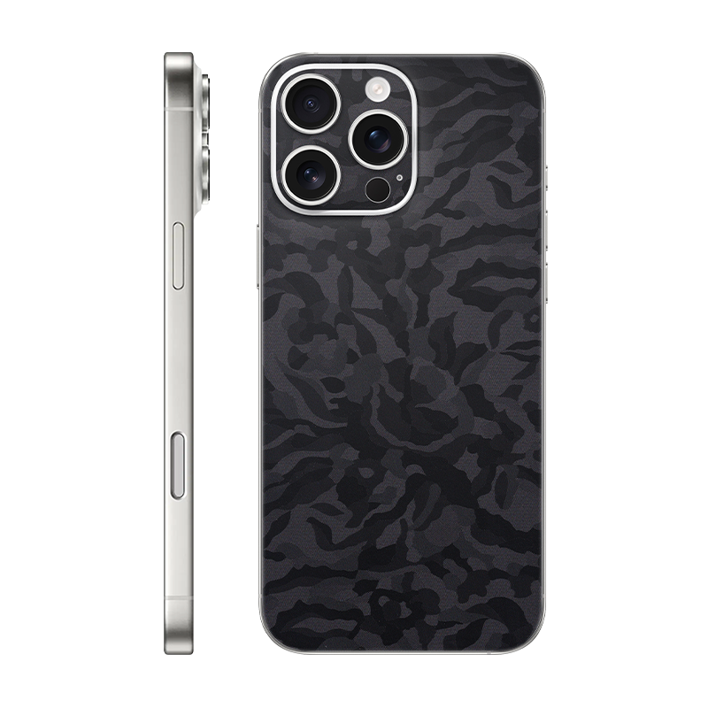 iPhone 16 pro max back only Without Logo black camo