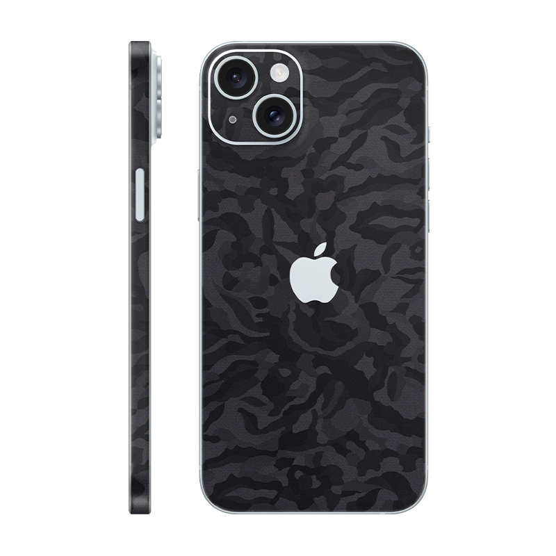 iPhone 15 plus back + frame With Logo black camo