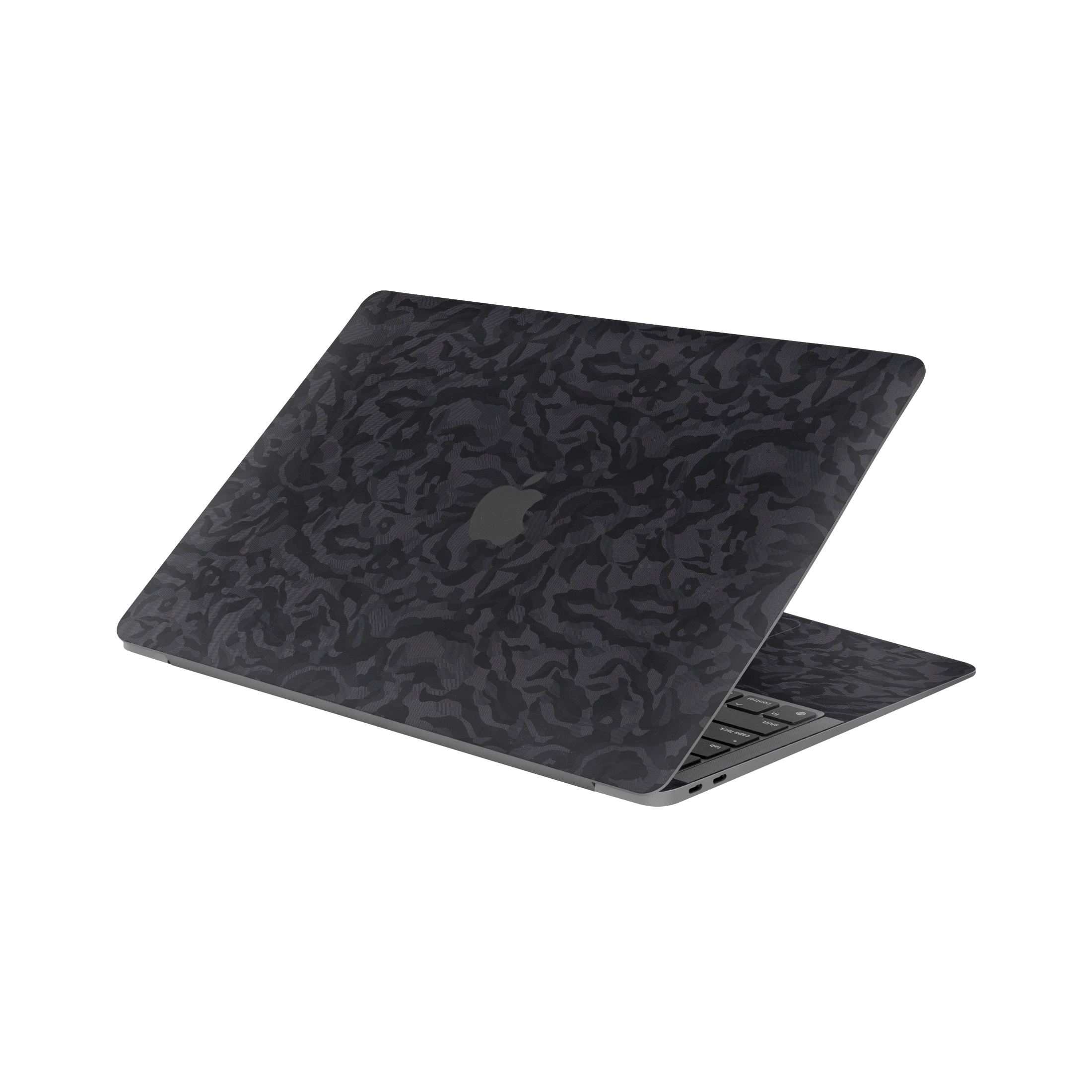 Macbook Air 13 M1 2020 Angled top and inside Black Camo