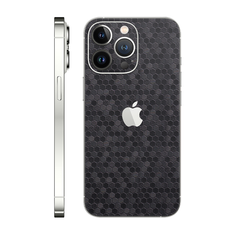 iPhone 13 Pro back only With Logo black honeycomb