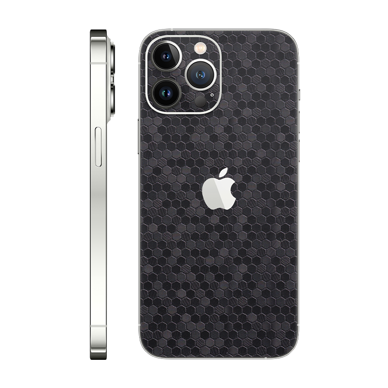 iPhone 13 Pro Max back only With Logo black honeycomb