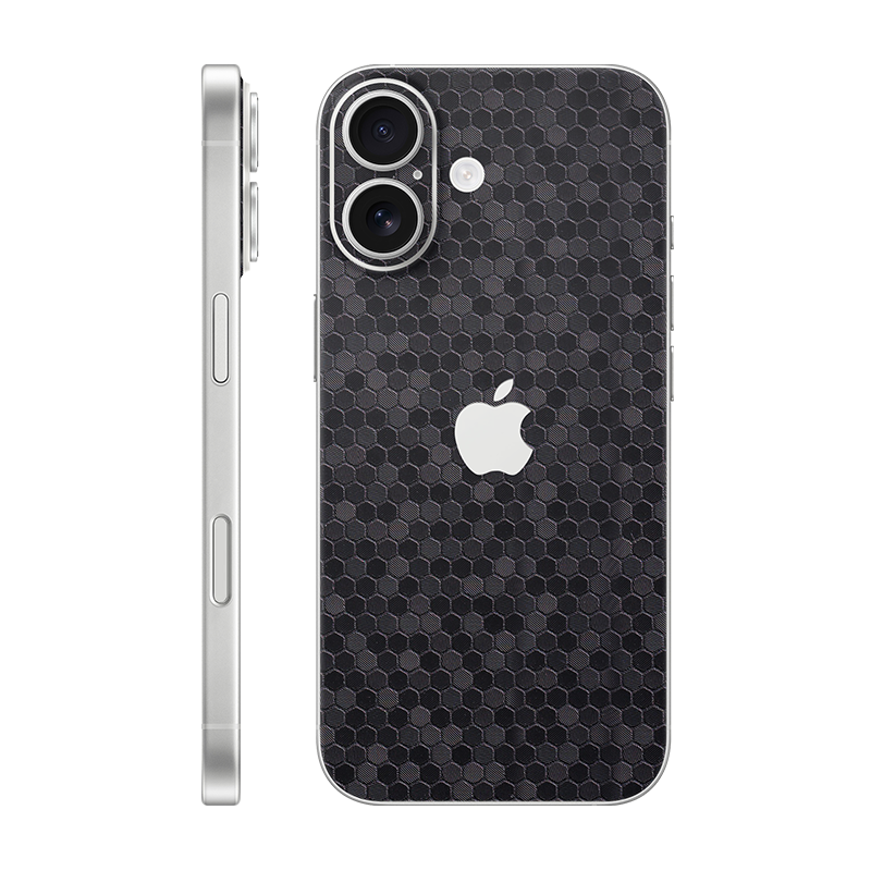 iPhone 17 back only With Logo black honeycomb