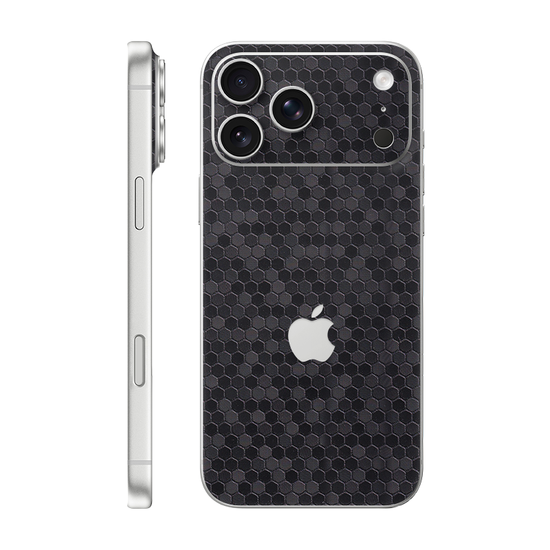 iPhone 17 Pro Max back only With Logo black honeycomb