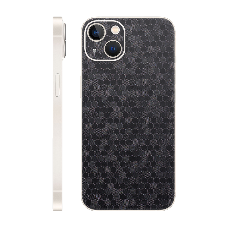 iPhone 13 Mini back only Without Logo black honeycomb