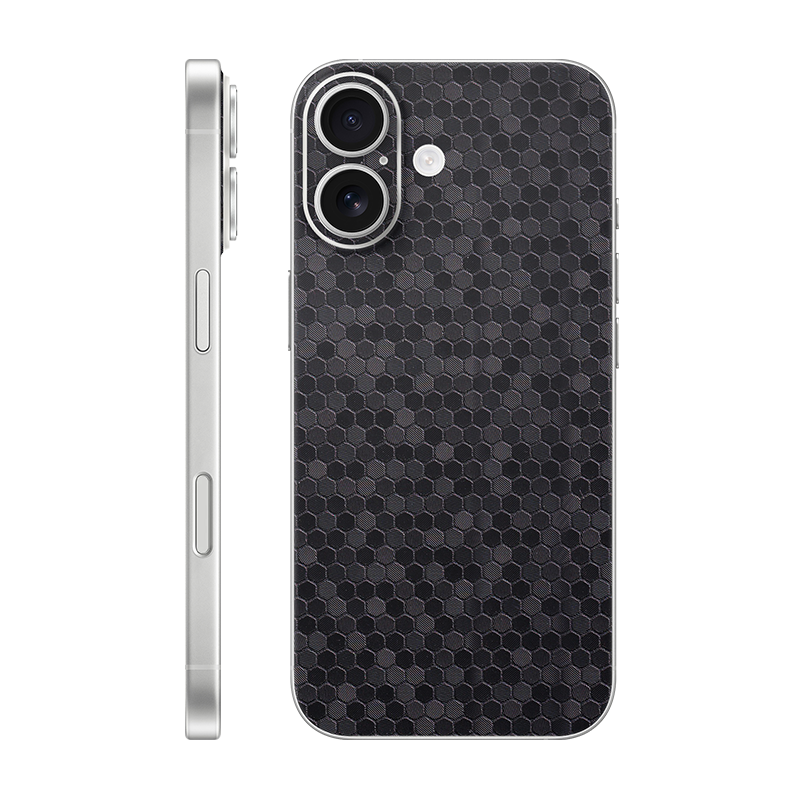 iPhone 17 back only Without Logo black honeycomb
