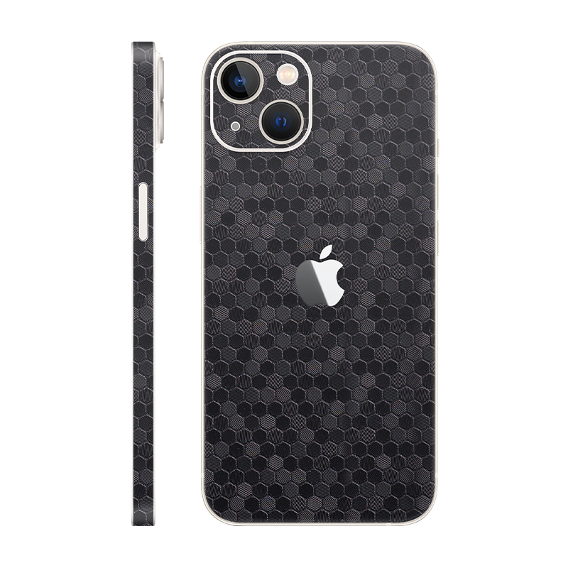 iPhone 13 Mini back + Frame With Logo black honeycomb