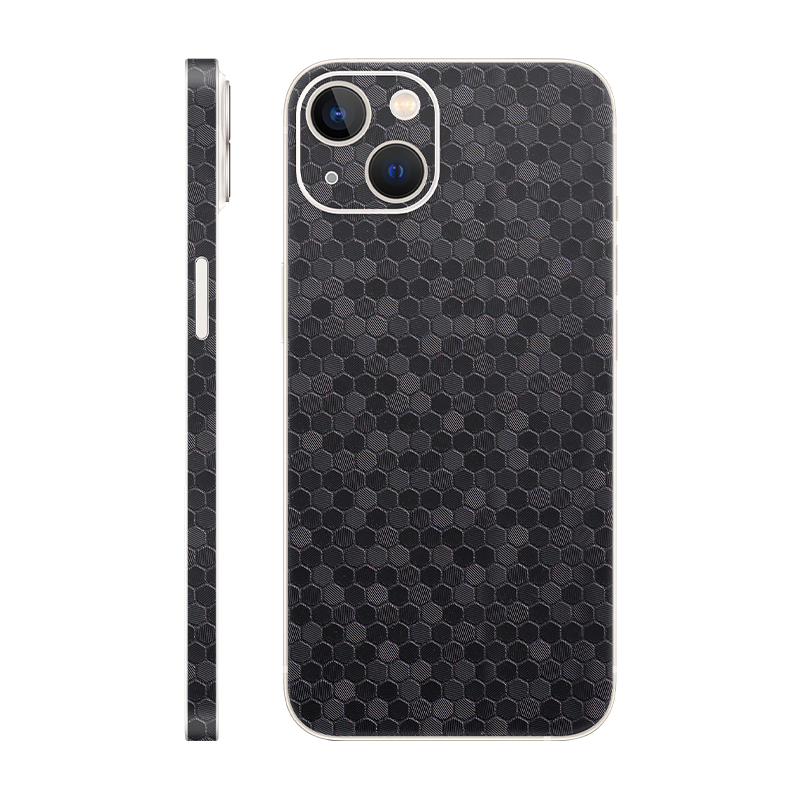 iPhone 13 Mini back + Frame Without Logo black honeycomb