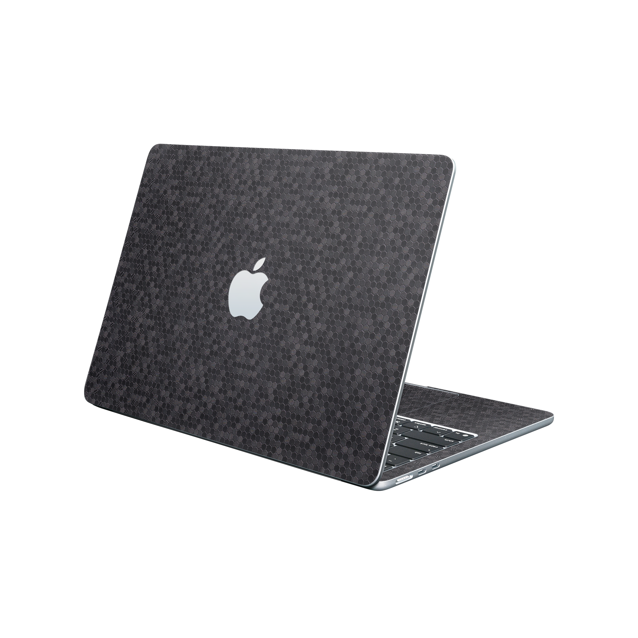 Macbook Air 13 M2 2022 Angled top and inside Black Honeycomb
