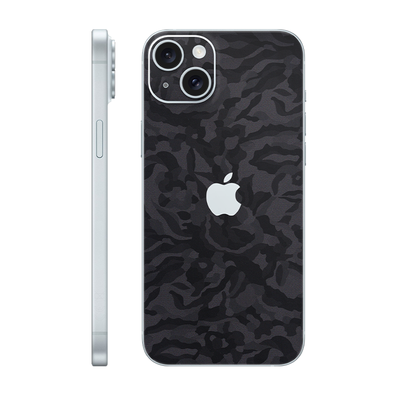 iPhone 15 plus back only With Logo black camo