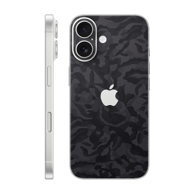 iPhone 16 back only With Logo black camo
