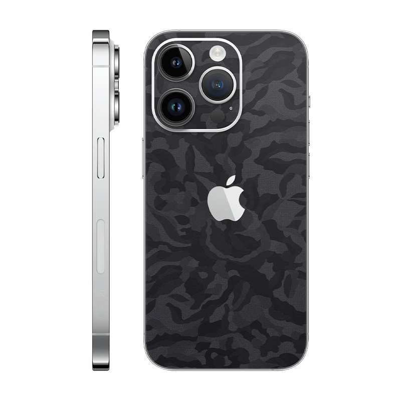 iPhone 14 pro back only with Logo black camo