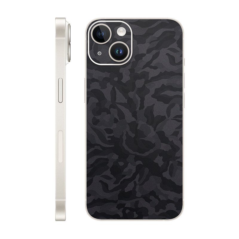 iPhone 14 back only Without Logo black camo