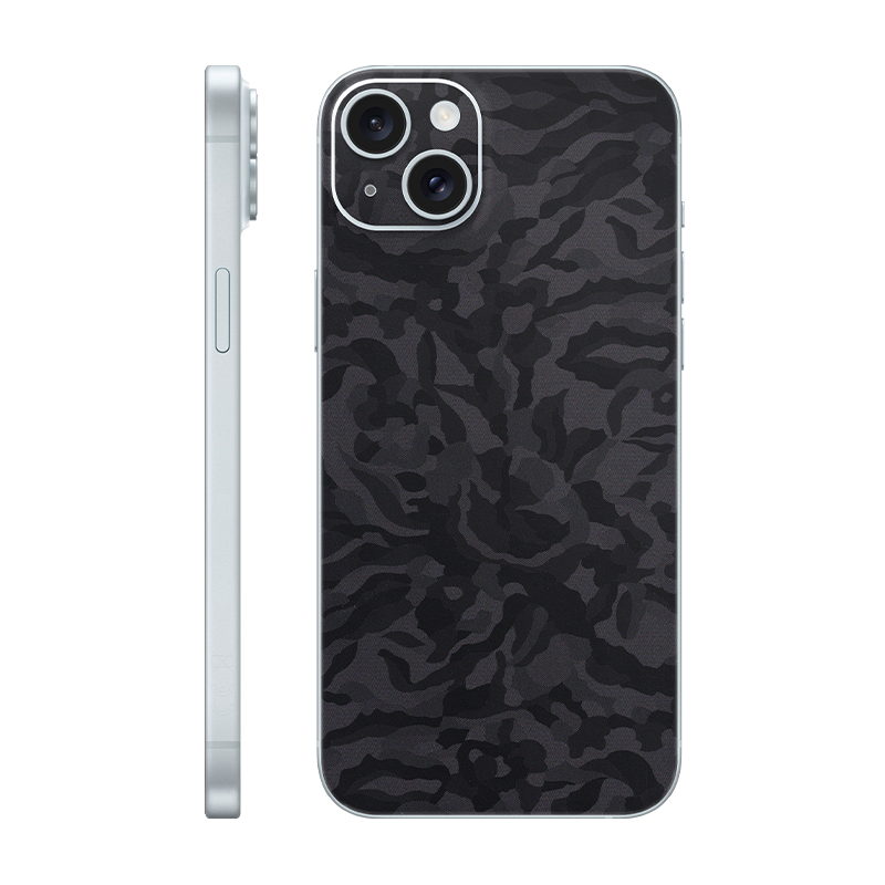 iPhone 15 plus back only Without Logo black camo