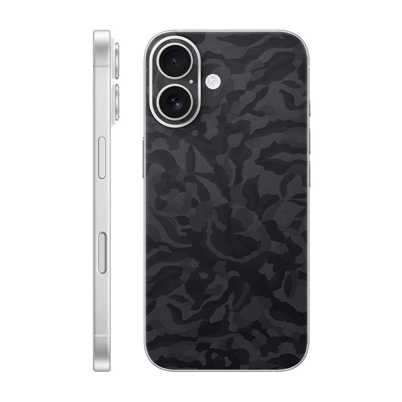 iPhone 16 back only Without Logo neon black camo