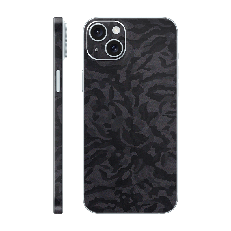 iPhone 15 plus back + frame Without Logo black camo