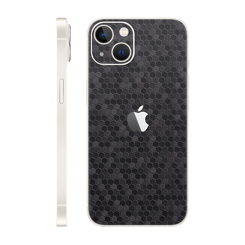 iPhone 13 back only With Logo black honeycomb