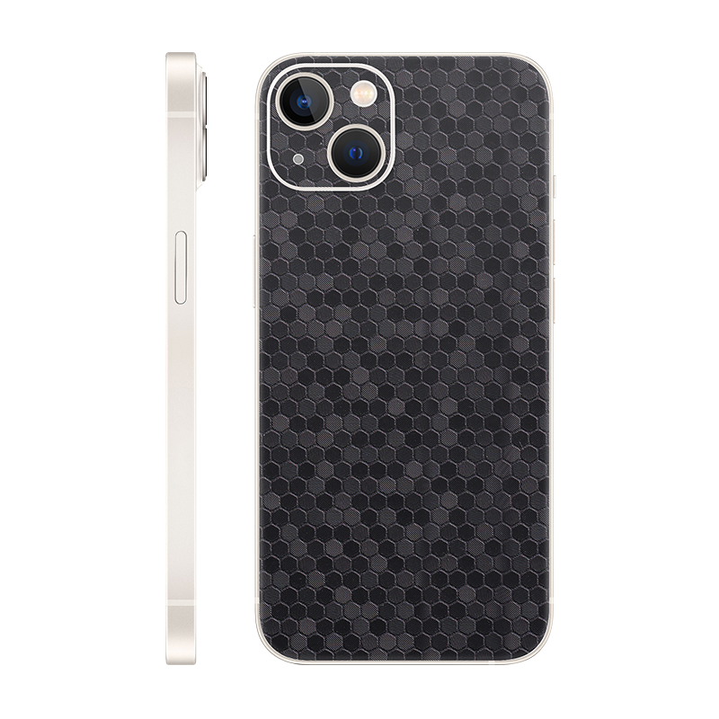 iPhone 13 back only Without Logo black honeycomb