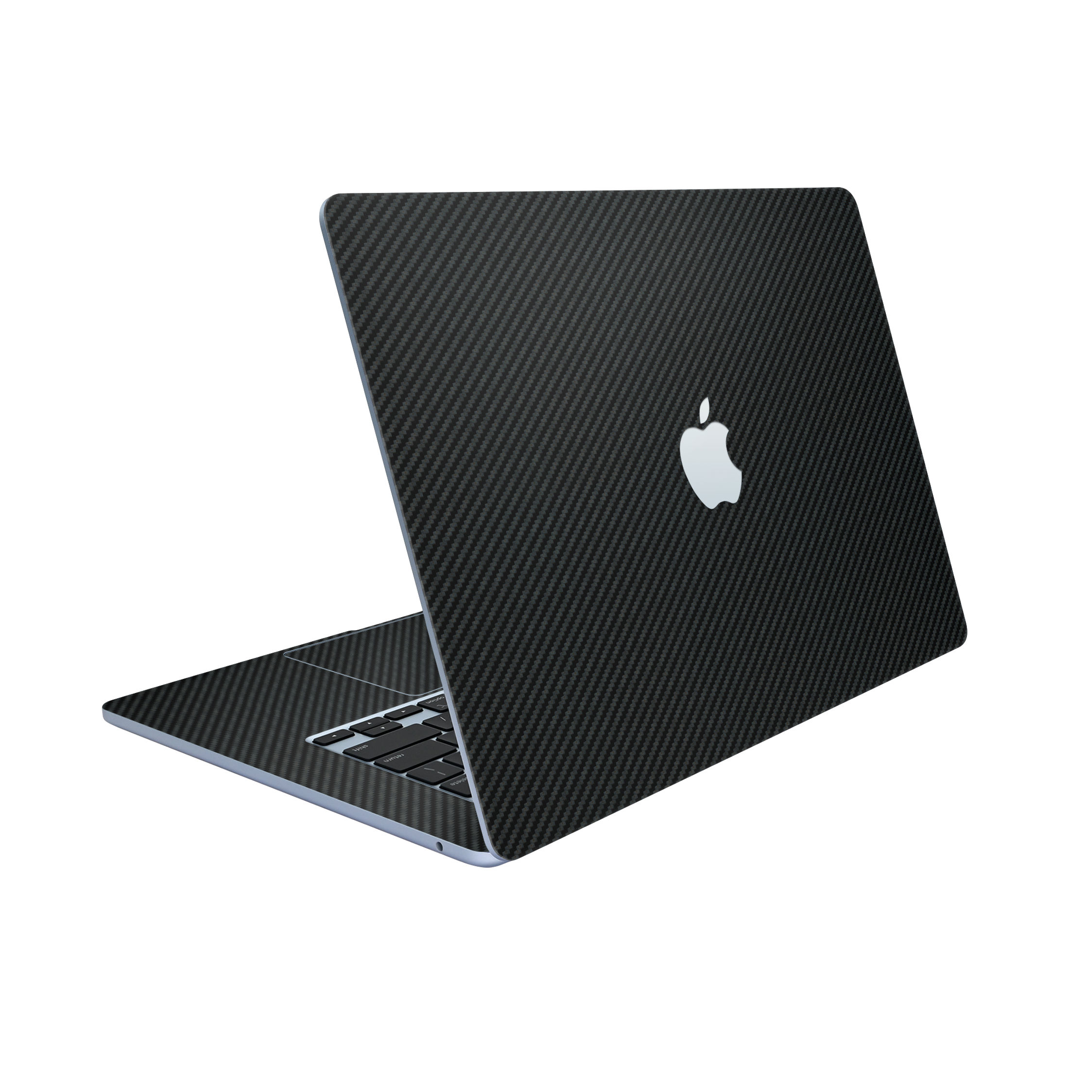 Macbook Air 15 Angled top and inside Carbon