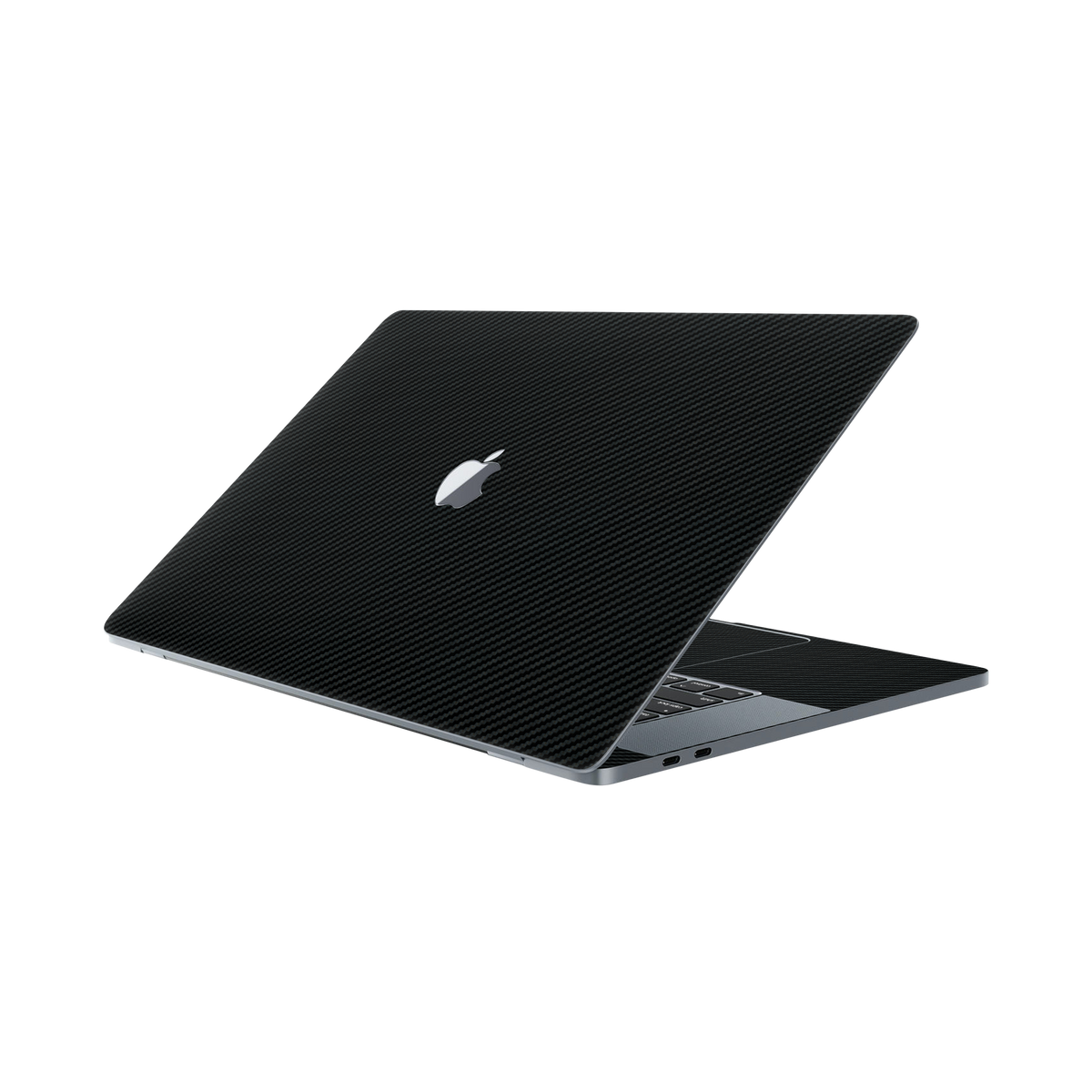 Macbook Pro 16 2019 Angled top and inside Carbon