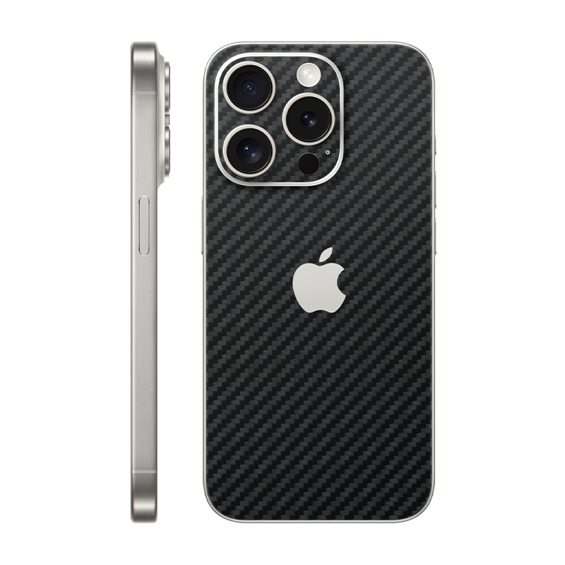 iPhone 15 Pro back Only With Logo Carbon