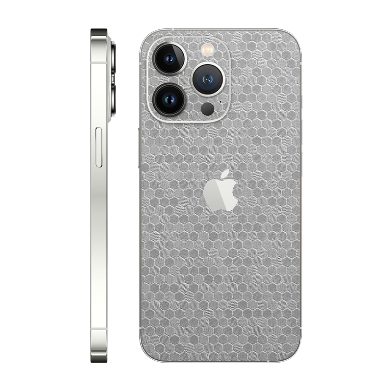 iPhone 13 Pro back only With Logo metallic honeycomb