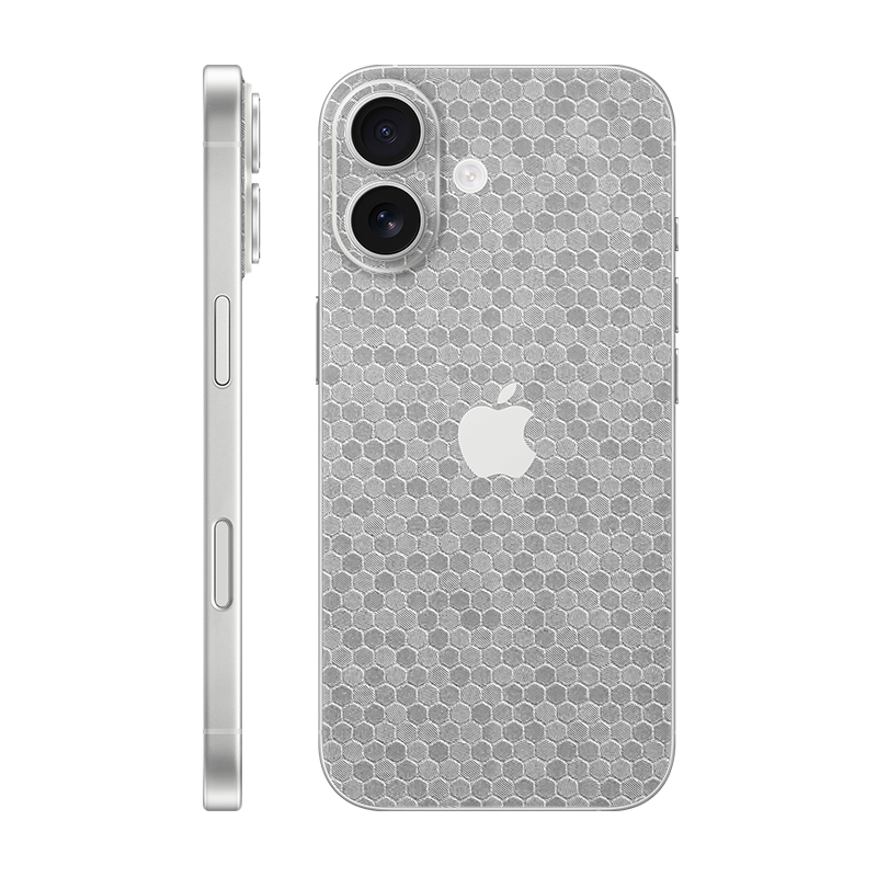 iPhone 17 back only With Logo metallic honeycomb